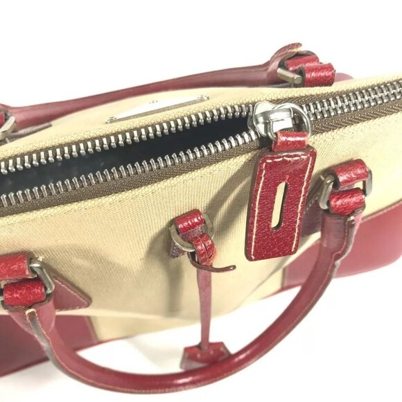 PRADA BN0081 Bicolor triangle logo plate Shoulder Bag Hand Bag Tote Bag - Picture 8 of 16